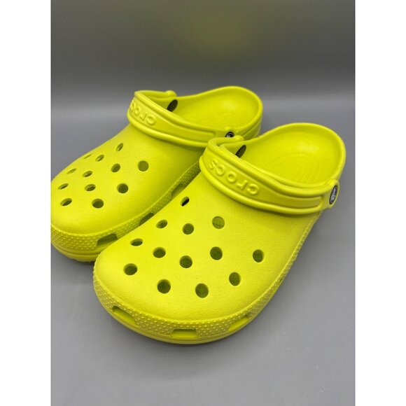 Crocs Bright Yellow Crocs Classic Clogs Size Womens 9 - Picture 1 of 4